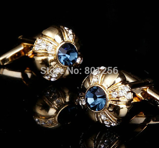 Мужские Запонки с кристаллами iGame дизайнерские запонки из меди цвета морского