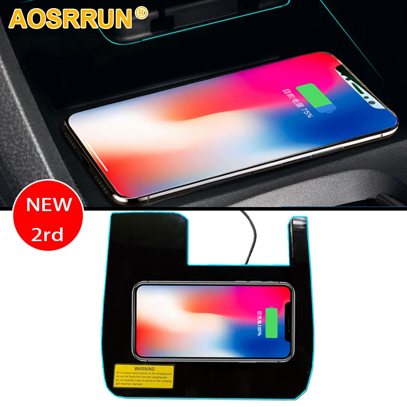 special on board qi wireless phone charging pad panel car accessories for honda civic 10th 2016 2017 2018 free global shipping