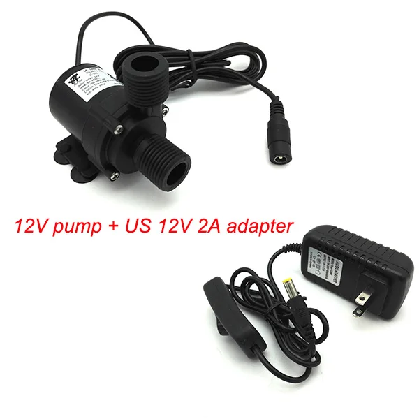 12v pump US 12V 2A Микро погружной 600B DC12V 24V водяной насос Солнечный низкий уровень шума бесщеточный мотор насос циркуляция воды - Напряжение: 12v pump US 12V 2A