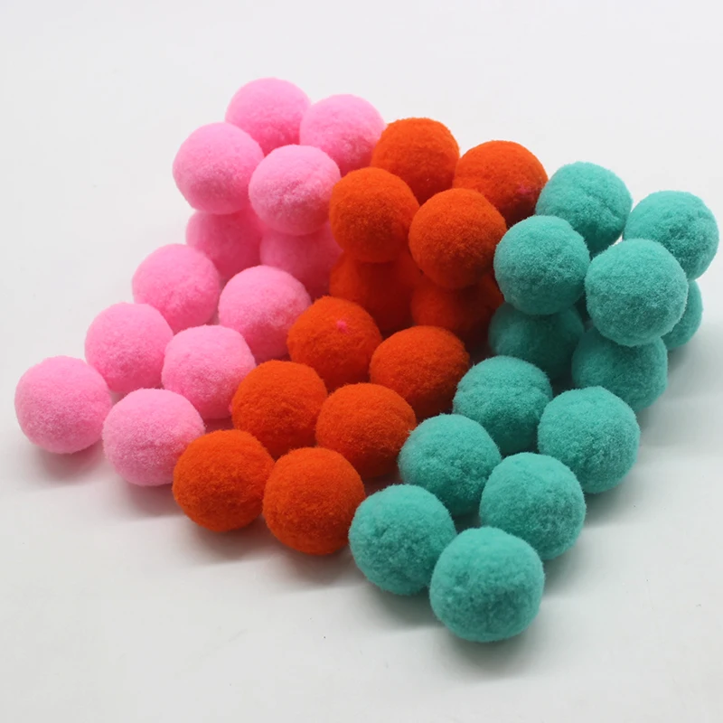 30 шт. мм красный розовый белый черный зеленый синий желтый плюшевый помпон для