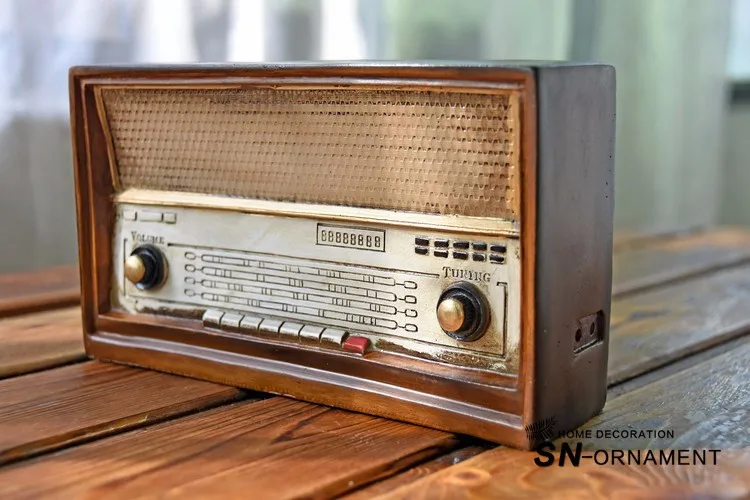 Античная имитация радио модель смолы ностальгия FM украшения Ремесло бар Домашний Декор подарки ремесла