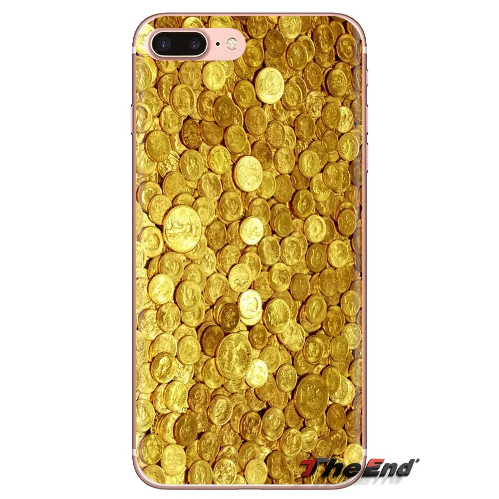 Мягкие чехлы с изображением золотых монет для Huawei G7 G8 P7 P8 P9 P10 P20 P30 Lite Mini Pro P Smart Plus