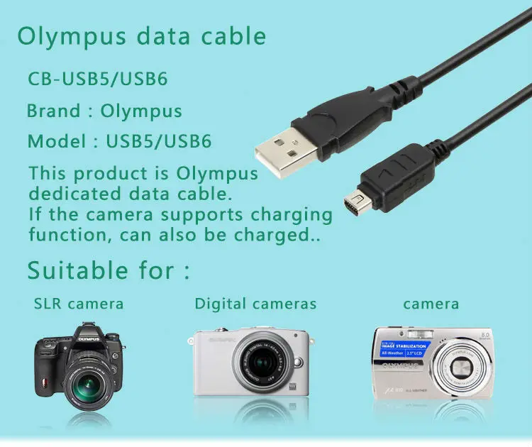 CB-USB8 USB кабель для передачи данных для цифровой камеры Olympus E-450 E-500 E-510 E-520 E-620 TG-870 TG-830 TG-820 TG-810 TG-805 TG-630 TG-625 TG-620 камера