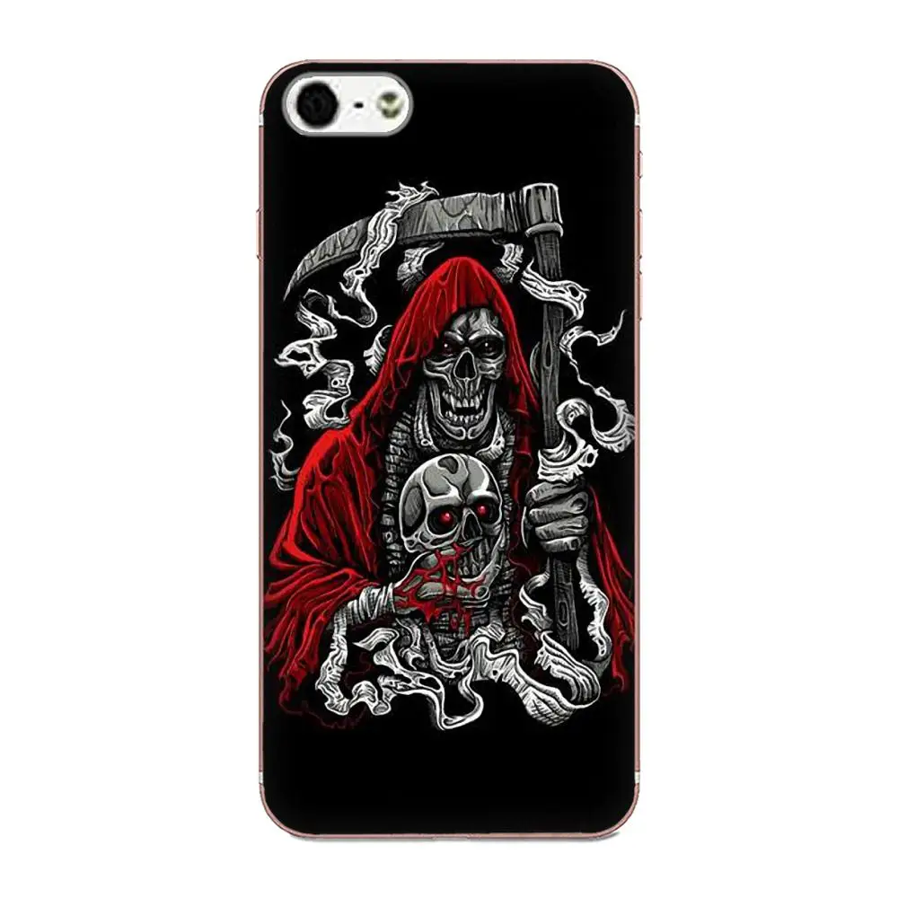 Grim Reaper Череп Скелет для Galaxy Alpha Note 4A10 A20 A20E A30 A40 A50 A60 A70 M10 M20 M30 мягкие чехлы чехол |