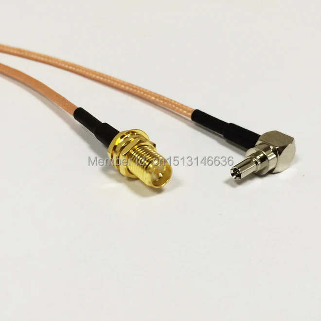 Новый 3G антенный Удлинительный кабель RP SMA гайка с переборкой CRC9 правый угол RG316