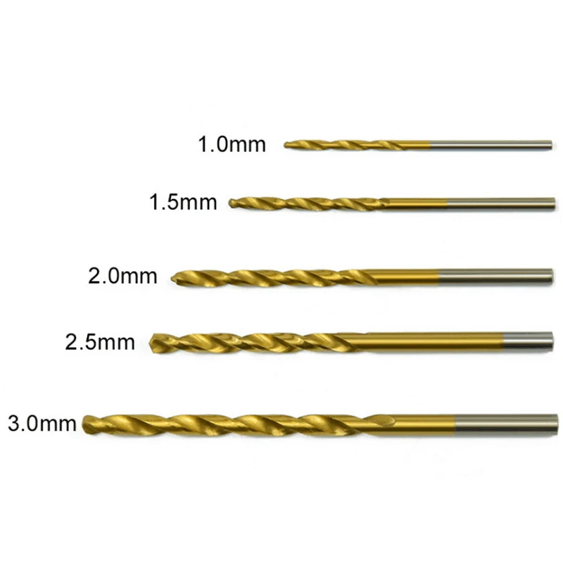 50 шт. HSS 4241 высокоскоростные стальные Сверла Набор инструментов 1 мм 1,5 мм 2 мм 2,5 мм 3 мм DT6