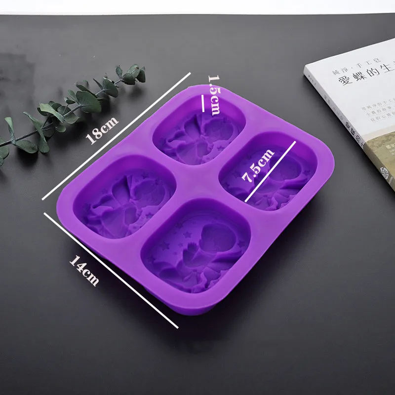 4 отверстия ангелы детские силиконовые формы девочка мальчик Форма 3D Смола Мыло ручной работы формы для свечи для свадебных выпечки инструменты