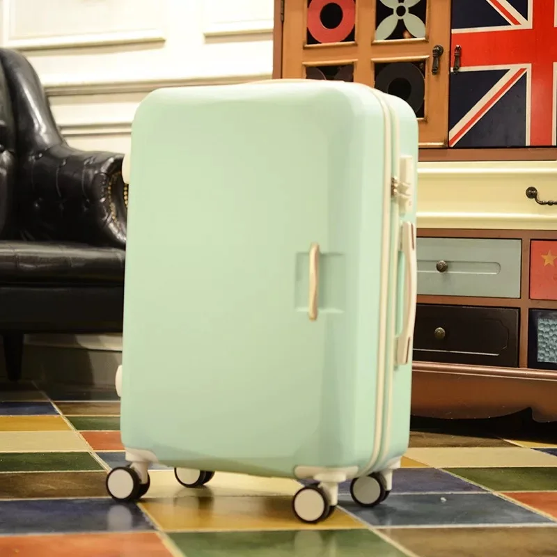 2" 22" 2" 26" дюймов модный чемодан на колесах и дорожные сумки valise cabine valiz koffer чемодан maletas сумка на колесах - Цвет: green