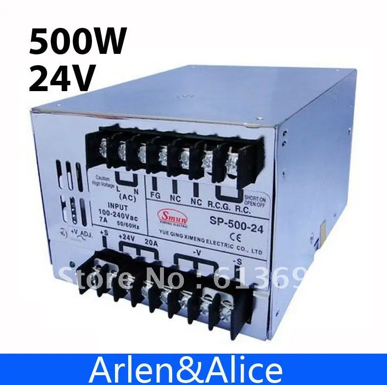 SP500W 24V 20A с PFC одиночный выход импульсный источник питания для светодиодной полосы