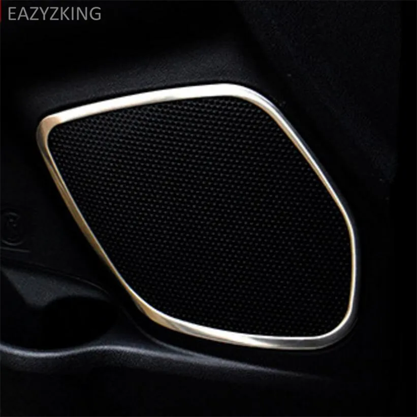 

EAZYZKING 4pcs/set Car-styling Stainless Steel door speaker decoration frame sticker cover case For Mitsubishi ASX 2013-2017
