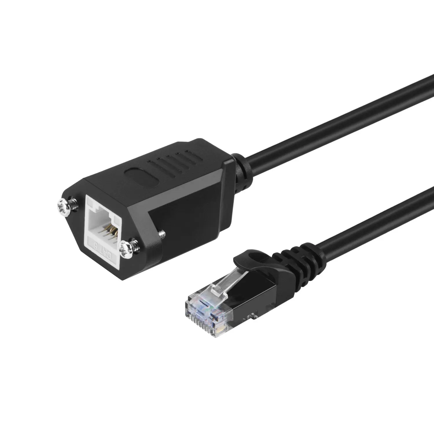 CAT6 Ethernet Удлинительный Мужской к женскому винтовой панельный сетевой кабель