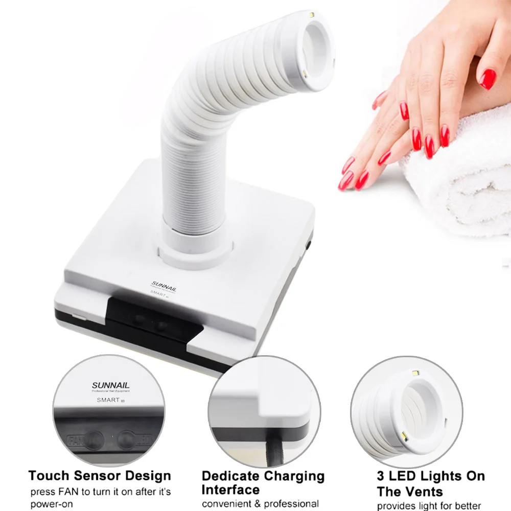 Мощный пылеуловитель для ногтей 60 Вт всасывающий пылесос вытяжной вентилятор