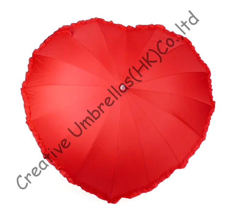 16k зонтики определенной формы сердца прямой Алюминиевый umbrellas.16 мм алюминиевый
