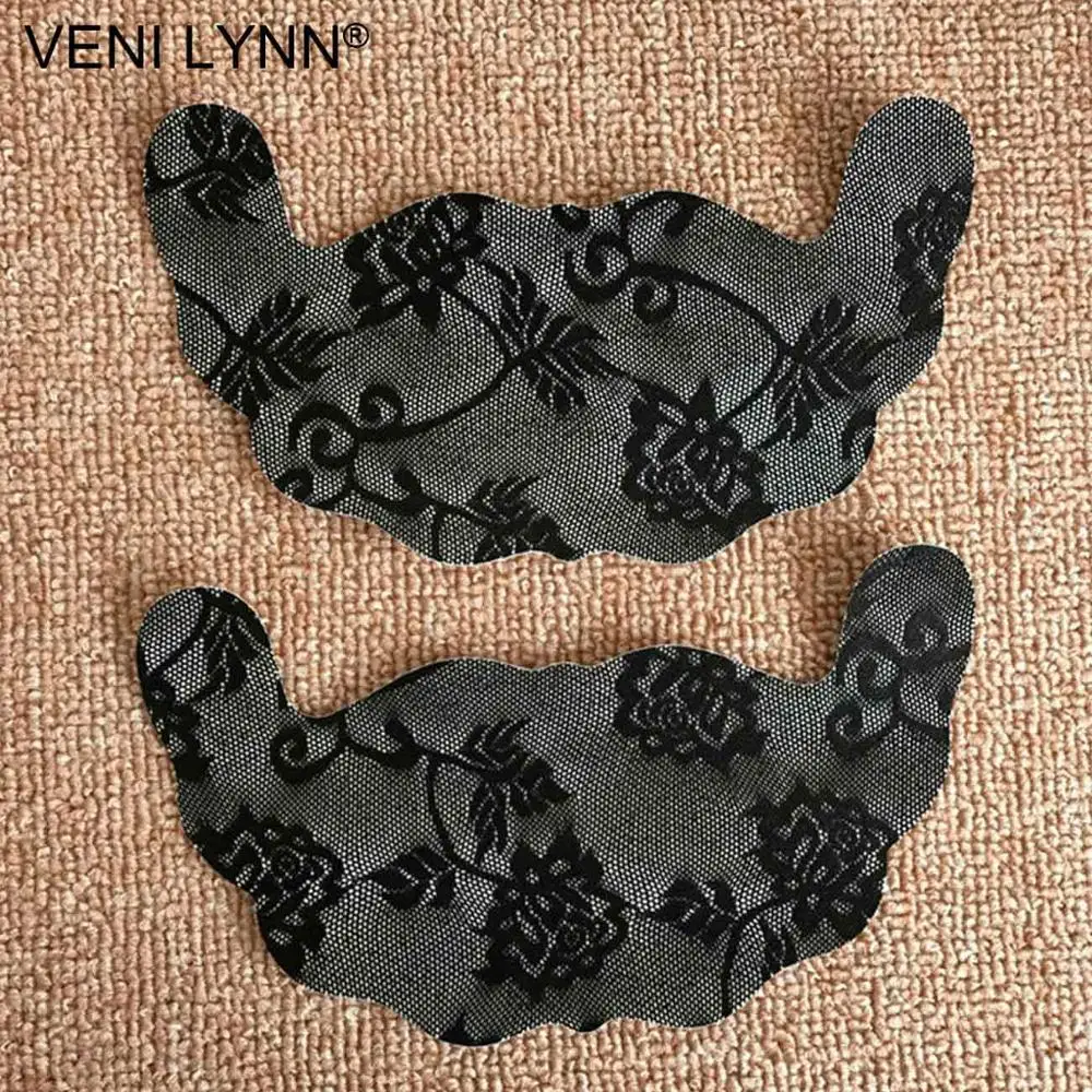 Черный VENI LYNN 3 Пары Одноразовые размера плюс кружево грудь поднимает Невидимый момент усилитель груди Push Up Грудь лента с наклейками для A B C D E F - Цвет: Черный