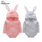 Одежда для маленьких девочек pudcoco, костюм для новорожденных, розовый, серый, для малышей 0-24 месяцев, зима 2019