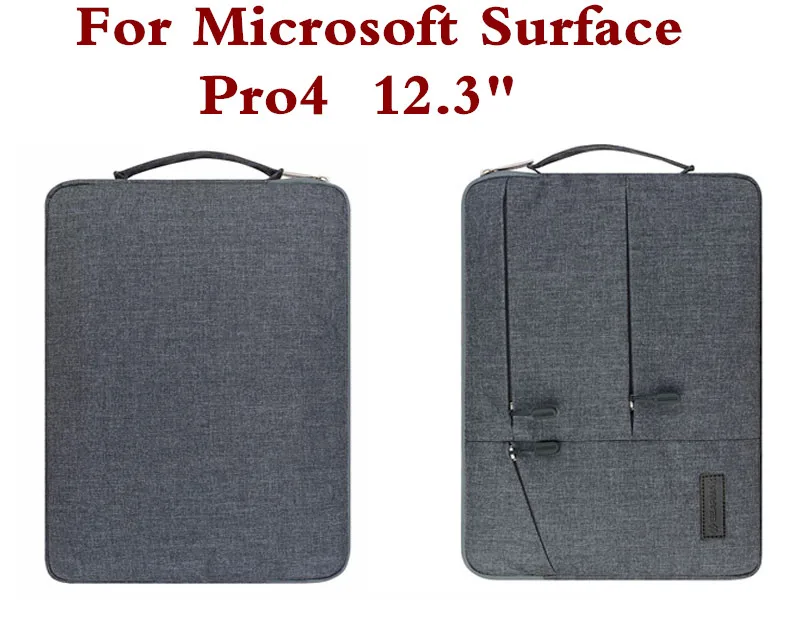 Сумка для ноутбука для microsoft Surface Pro 4 5 6 чехол для планшета Surface Pro Водонепроницаемый держатель для рук чехол для клавиатуры - Цвет: Grey
