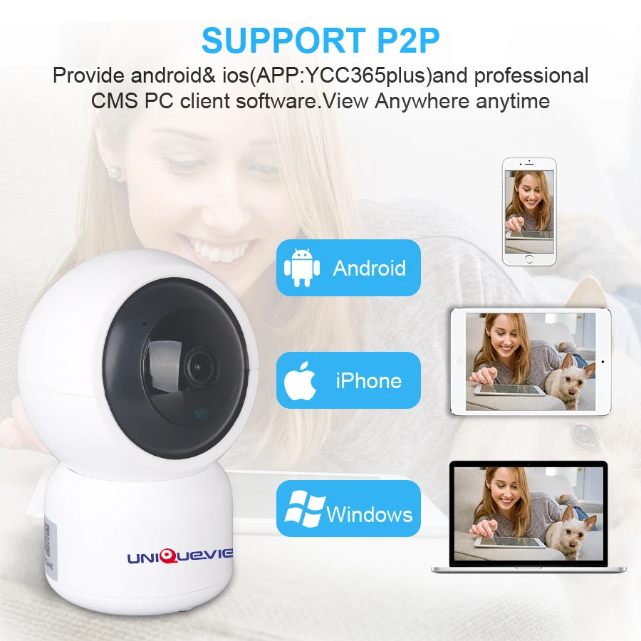 720P/1080P Облачное хранилище WIFI автоматическое отслеживание беспроводной домашней