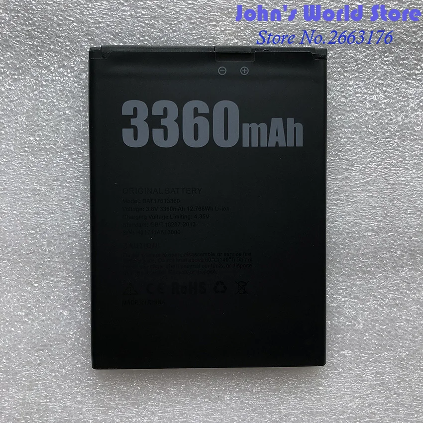 100% новый DOOGEE X30 BAT17613360 запасные части 3360 мАч запасная батарея для смартфона
