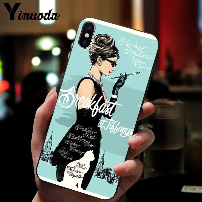 Yinuoda Одри Хепберн клиент высокое качество чехол для телефона iPhone 5 5Sx 6 7 7plus 8 8Plus X XS