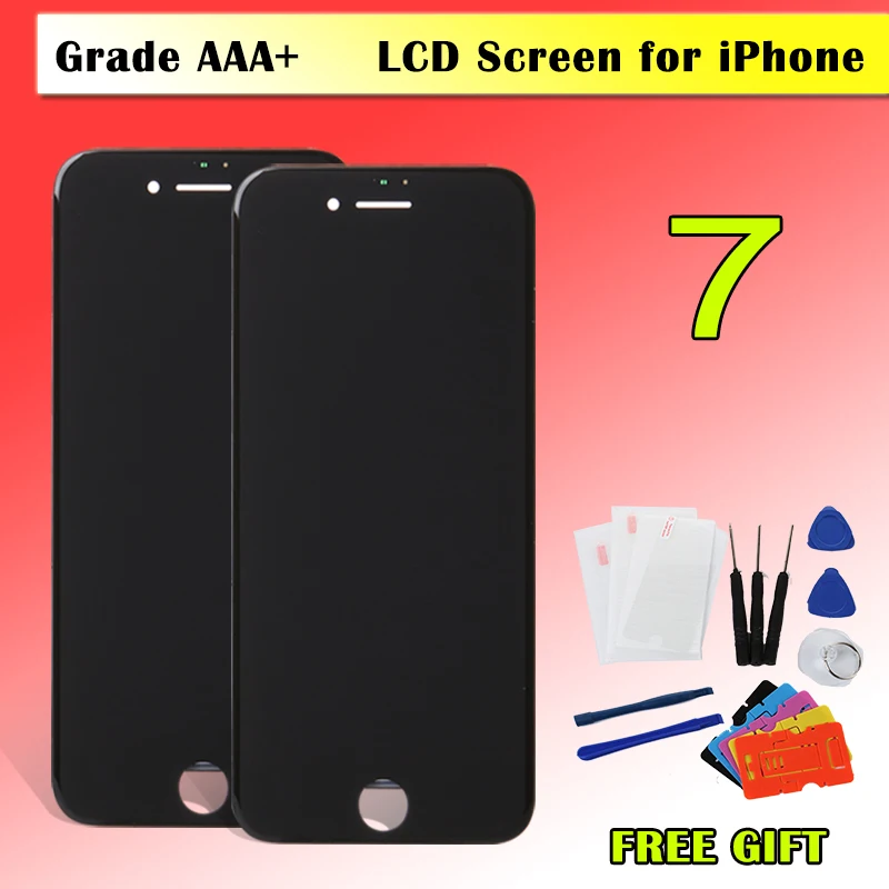 Полный комплект ЖК-дисплей для iPhone 8G 8 Plus ЖК-дисплей в сборе сенсорный экран дигитайзер Замена Фронтальная камера без кнопки Home