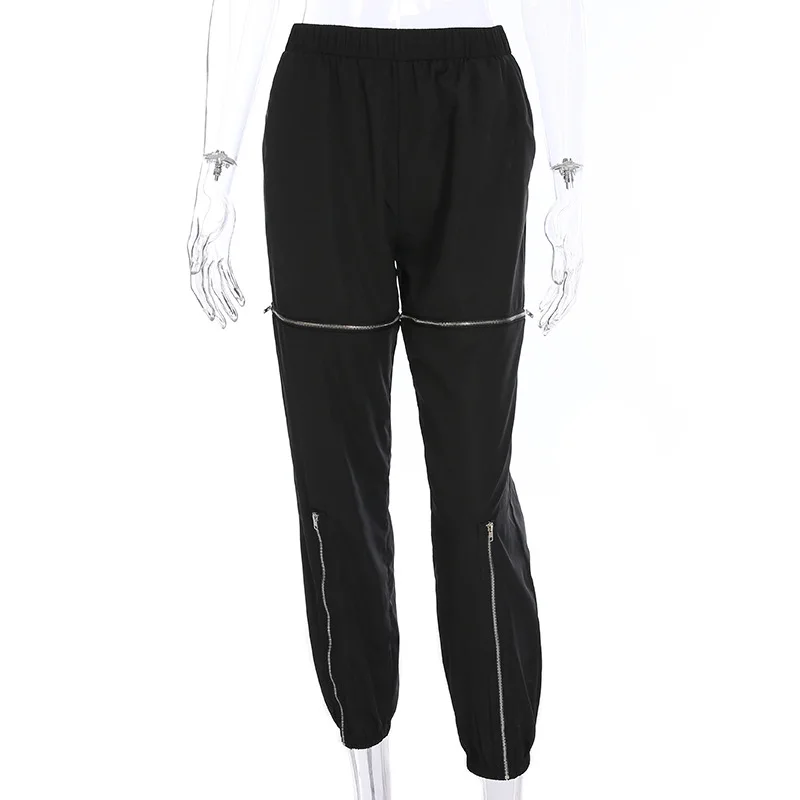 SOISOU брюки для Для женщин Лето молния вырез моды Повседневное штаны-шаровары