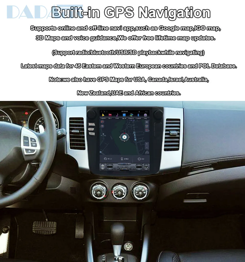 Tesla стиль Android автомобильный Радио плеер для Mitsubishi Outlander 2006~ 2012 для Citroen C-Crosser для peugeot 4007 gps карта навигации