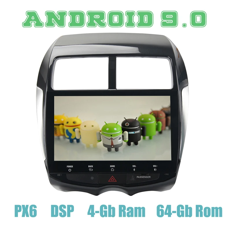 PX6 10 2 &quotAndroid 9 0 Автомобильный GPS радио плеер для Mitsubishi ASX Peugeot 4008 C4 с DSP 4 + 64 Гб Авто