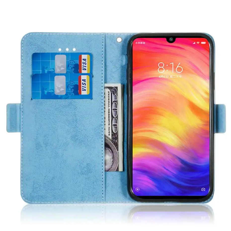 Чехол Кошелек с откидной крышкой для Xiaomi Redmi Note 7 Pro 7Pro чехол телефона из