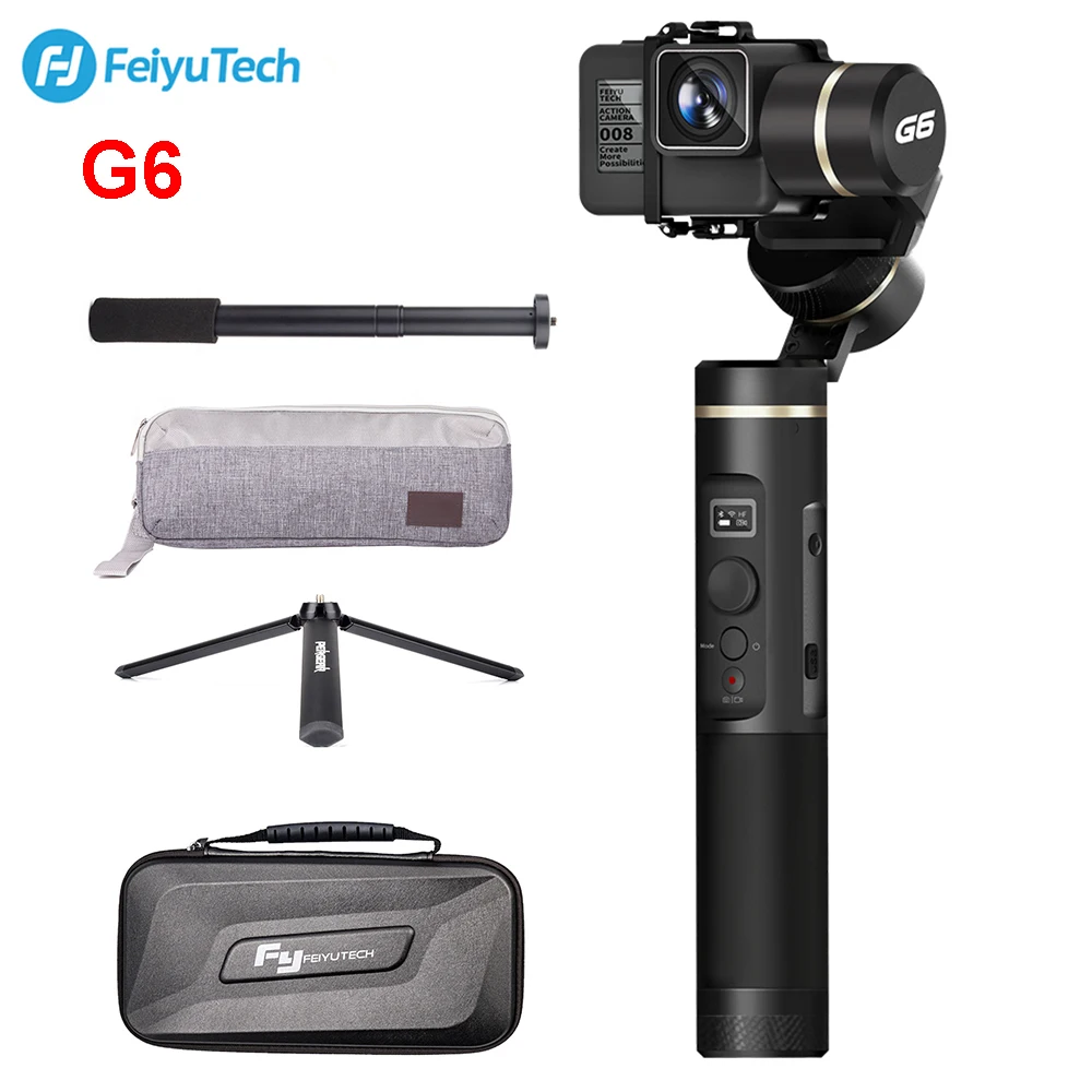 FeiyuTech G6 ударопрочный ручной карданный экшн-камера Wifi+ синий зуб OLED экран угол наклона для Gopro Hero 6 5 sony RX0