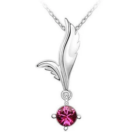 Ожерелье JS N104 с крыльями ангела ожерелье кулоном белого золота без никеля