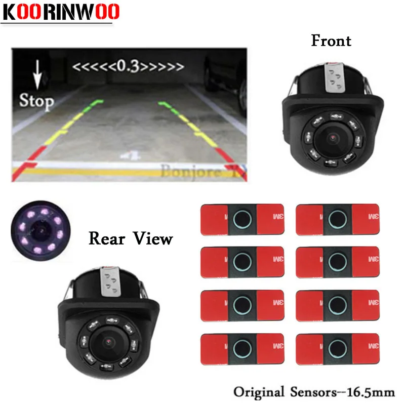 Koorinwoo оригинальные 16 5 мм парковочные датчики 8 радаров фронтальная камера
