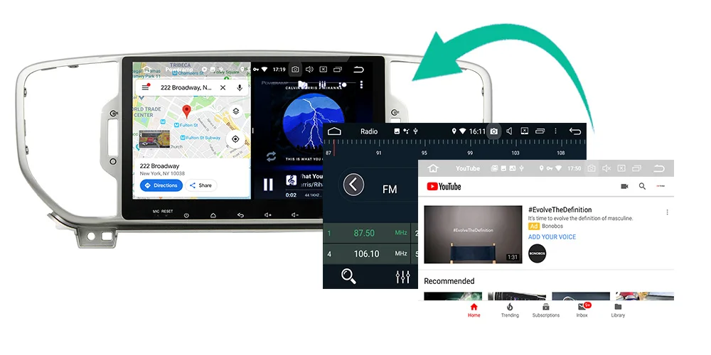 Belsee Kia Sportage 4 Гб 64 Гб 8 ядер 9 дюймов HD экран Android 9,0 Автомагнитола стерео WiFi gps навигация СБ Navi