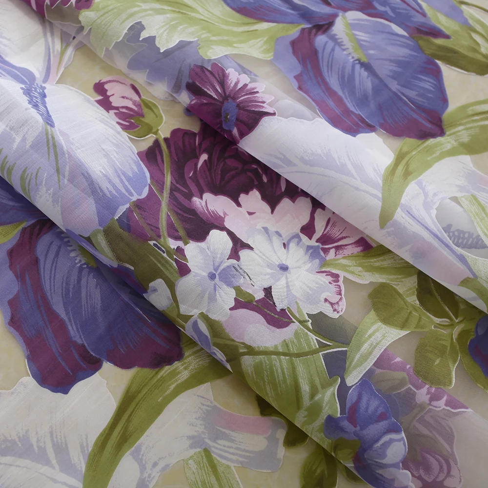 1 шт. тюлевые шторы с цветами пиона современные для гостиной прозрачные окон