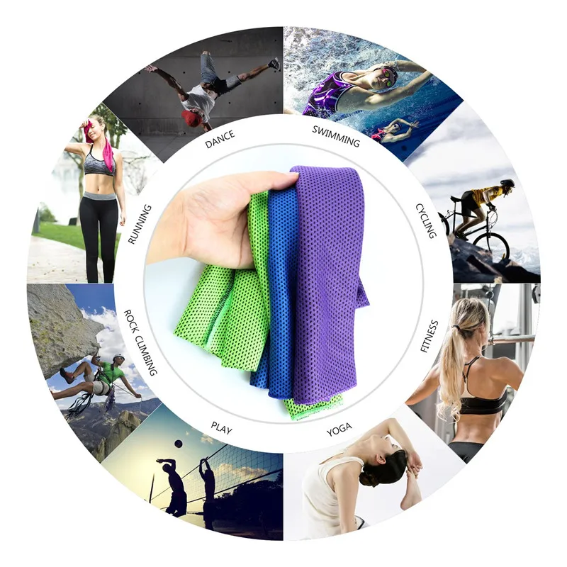 Microfine охлаждающее полотенце для спортивного зала путешествий рук стойкое лицо