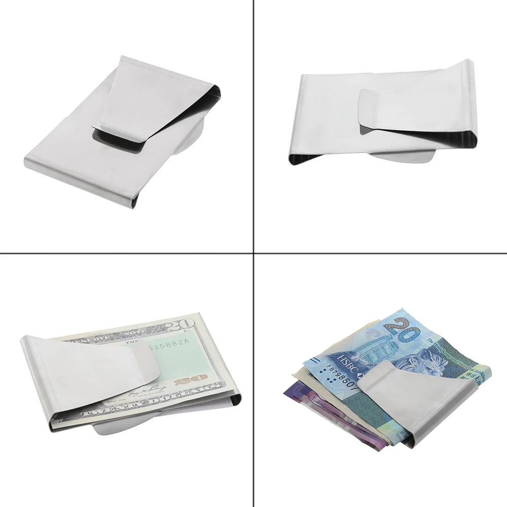 1 шт. мужской модный легкий walletиз нержавеющей стали держатель для денег кредит наличными карта металлический Карманный держатель двухсторонний КОШЕЛЕК