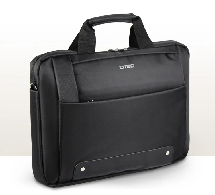 DTBG Men Nylon Briefcase Travel Briefcase Messenger Shoulder Tote Black Handbag 14 Inches Casual Business Laptop Briefcase