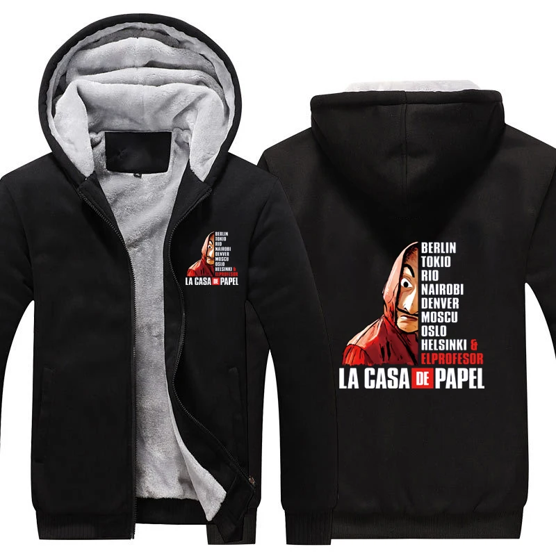 Толстовка La casa de papel толстовка пальто бумажный дом теплая далийская маска