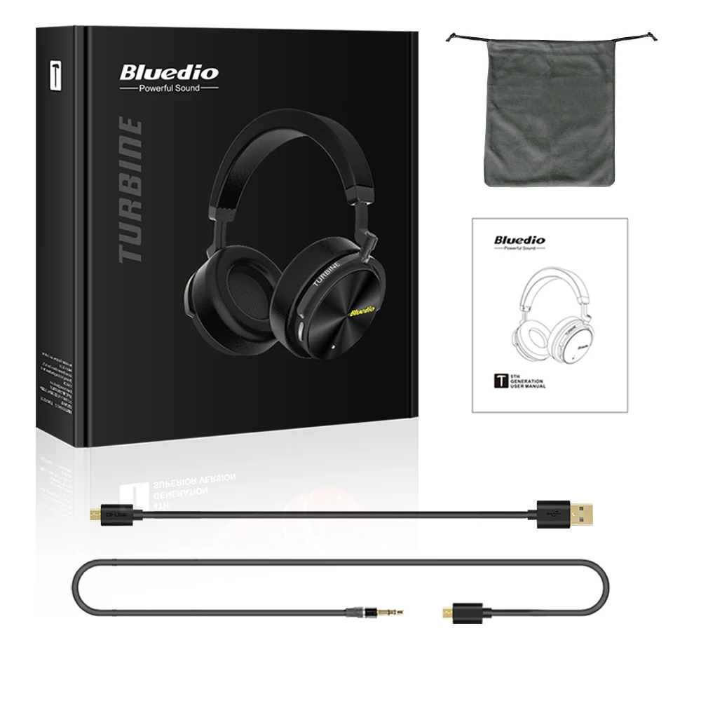 Беспроводные Bluetooth наушники T5 с глубоким активным шумоподавлением