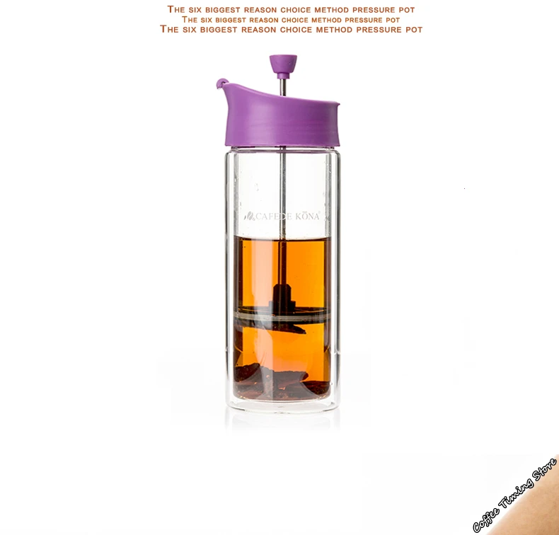 Portatile путешествия BODUM кофейник двухэтажные стены стекло Работа Офис чайник дом французский пресс дриполатор Ароматизированный Чай творческий