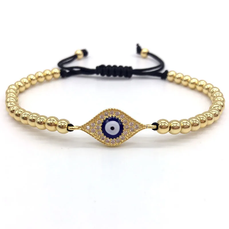 2017 поступление jewelry браслет Ангел глаз и Бусины бисер Для женщин Плетеный макраме