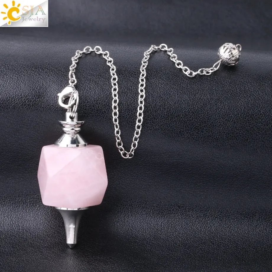 Многогранная натуральная подвеска в виде каменного маятника CSJA для закрепки