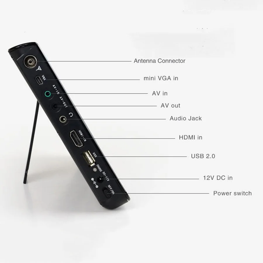 Бесплатная доставка цветной Аналоговый портативный телевизор 10 2 дюйма TFT LCD с