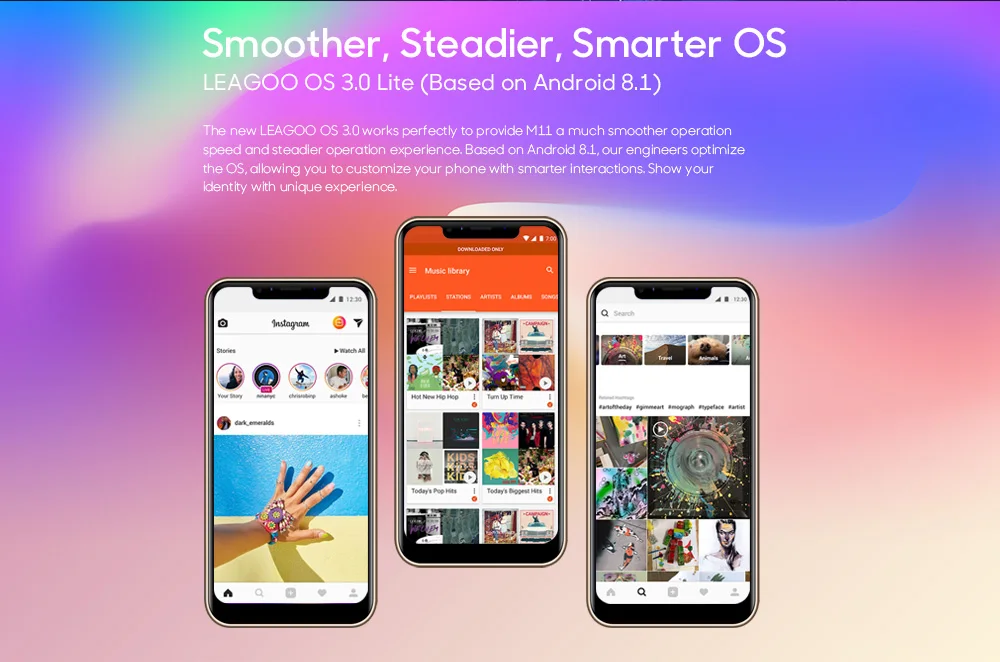 LEAGOO M11 Смартфон Android 8,1 6,1" 2 Гб ОЗУ 16 Гб ПЗУ MT6739 четырехъядерный 4000 мАч задний отпечаток пальца Быстрая зарядка 4G мобильный телефон