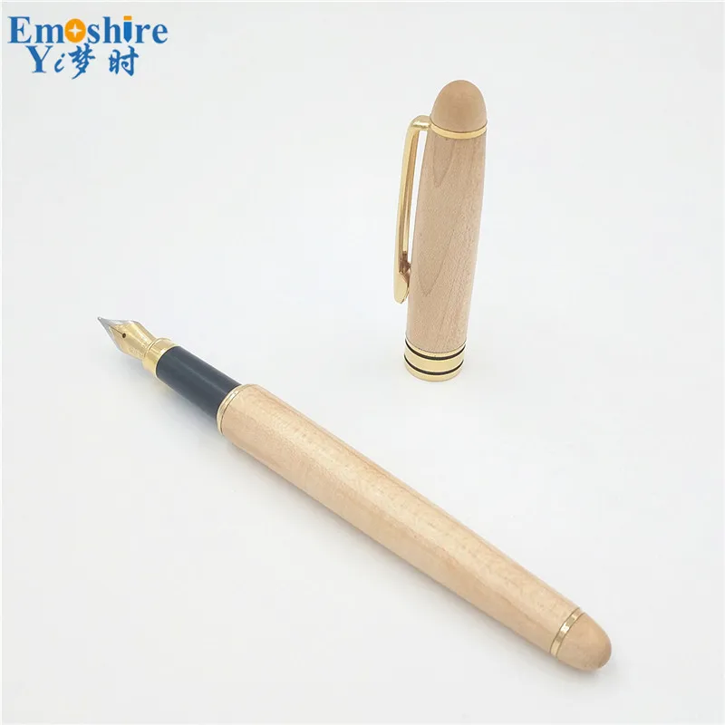 

Vintage Elegant Wood Fountain Pen for Business Gifts Luxury Brand Wood Fountain Pen Office Writing Pens Stationery Supplies P378