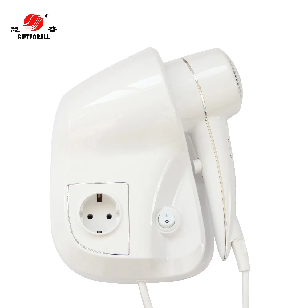 

GIFTFORALL five star hotel wall mounted hair dyrer with Eu socket D139-B