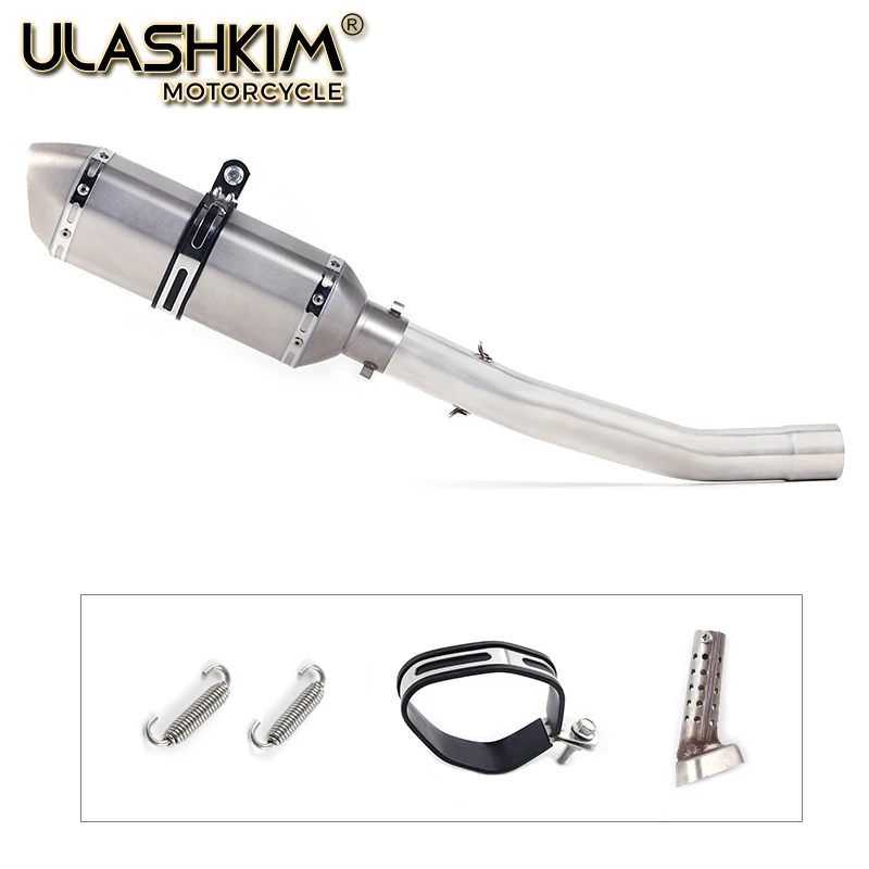 

Motorcycle Exhaust Full system middle Link pipe Muffler Slip On for Kawasaki ZX-6R ZX6R ZX 6R ninja 636 2008-2019