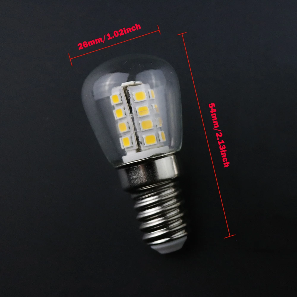 E14 Mini Lamparas Refrigerator Light LED Lamp 3W SMD 2835 AC 220V Spotlight Bulbs Freezer Fridge Chandelier Warm / White | Освещение