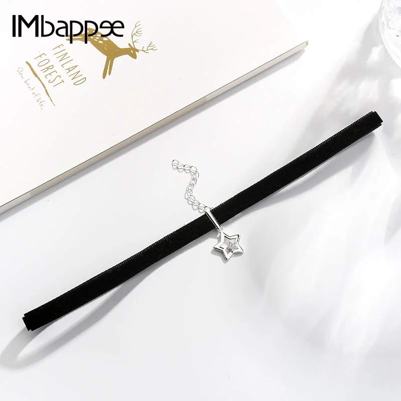 Imbappee S925 серебряная звезда колье короткое ожерелье цепь для женщины PBY N1C01