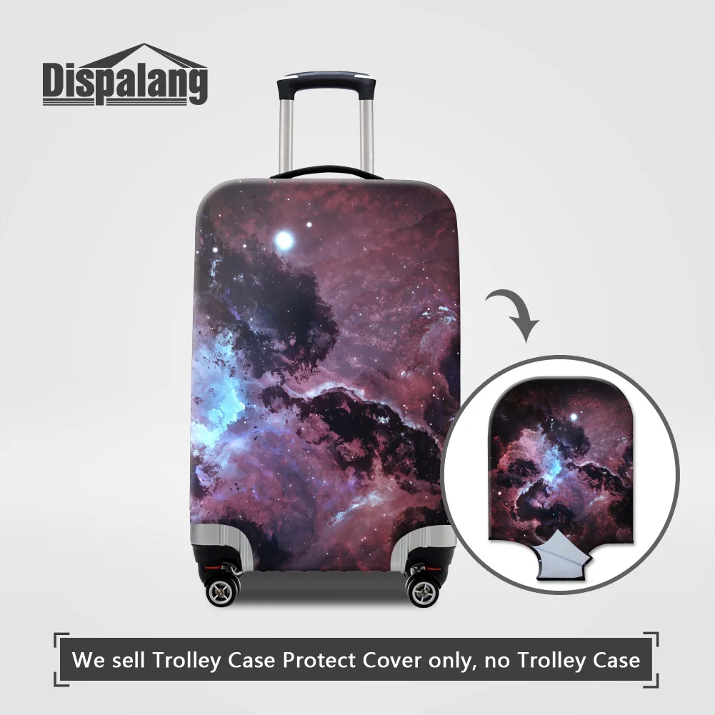 Чехол Dispalang Galaxy Suit, чехол на колесиках, Вселенная, Космический багаж, защитный чехол для 18-32 дюймов, защита от пыли, водонепроницаемые защитные чехлы - Цвет: Красный