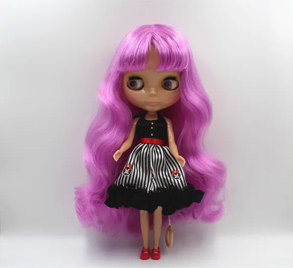 Куклы блайgirl с флуоресцентной фиолетовой кровавой шерстью обнаженные куклы